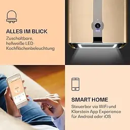 Острівна витяжка Klarstein Futurelight Smart 420 м³/г (10038708) - мініатюра 4