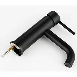 Змішувач для умивальника Rea Lungo низький (REA-B4102) чорний - матовий - мініатюра 5