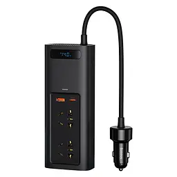 Автомобільний перетворювач напруги BASEUS In-car Inverter 150 W (2 розетки універсальні) - мініатюра 2