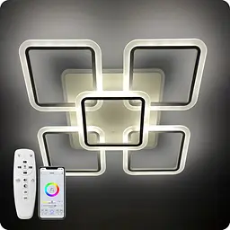Люстра світлодіодна 517 Dlight 3color з пультом 125Вт Білий (01992)