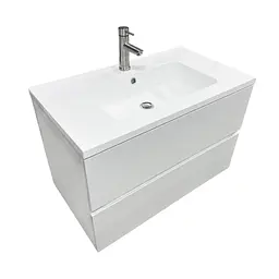 Раковина накладна Adamant FLATE 80, прямокутна, з сифоном Click-Clack + змішувач (4824296207801) - мініатюра 4