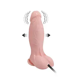 Фалоімітатор Lybaile Inflatable Vibrator With Pump Flesh Реалістичний, 18,8 см - мініатюра 3