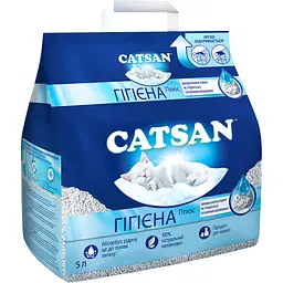 Уцінка. Наповнювач для котячого туалету Catsan Hygiene Plus 5 л - мініатюра 2