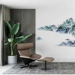 Плінтус 3D Loft РР самоклеючий білий зі срібною смужкою 2300*140*4мм (1809) - мініатюра 2