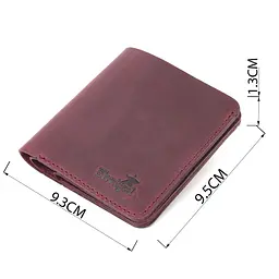 Шкіряне матове портмоне Shvigel 16604 бордове - мініатюра 6