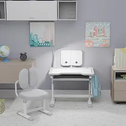Комплект меблів Evo-Kids: стіл+стілець+полиця+лампа (BD-20 G) - мініатюра 3
