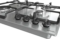 Варильна поверхня газова Gorenje 60 см чугун конфорка Wok нержавіюча сталь - мініатюра 7