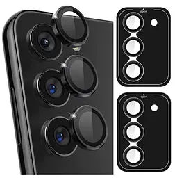 Захисне скло на камеру DK для Samsung Galaxy S23 FE S711 Metal Ring Eagle Eye 017287 black 2 шт. - мініатюра 2