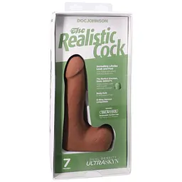 Фалоімітатор Doc Johnson The Realistic Cock ULTRASKYN 7 Inch with Balls, 17.8 см - мініатюра 8
