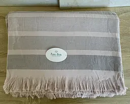 Простирадло махрове Parisa Home Pike 150х200 щільність 400 г/м2 пудра - мініатюра 3