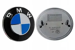Емблема для BMW 70 мм пластикова / 2 пуклі на капот.