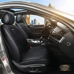 Накидки для передніх сидінь Алькантара Elegant Palermo Чорний 2 шт (EL 700 206)