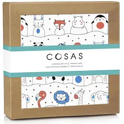 Наматрацник непромокаючий Cosas Animals Line 70х120 см білий (WaterSheet_AnimalsCord_120)