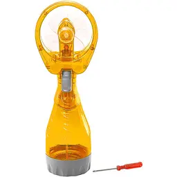 Ручний міні вентилятор з водою, на батарейках, Water Spray Fan, Помаранчевий, з водяним розпиленням, на воді (ST)