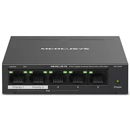 Комутатор MS105GP 5xGE (4xPoE), 65Вт, Некерований Mercusys teh0018243
