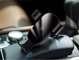 Тримач для мобільного Usams US-ZJ052 Gravity Car Holder Black (ZJ52ZJ01) (6958444982076) - мініатюра 5