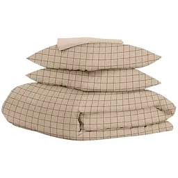 Полуторна постільна білизна Cosas Beige Geometry CS2 160х220 см (CellAshbeige_12Magnolia_160)