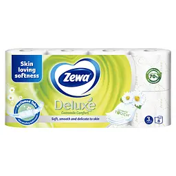 Туалетний папір Zewa Deluxe Ромашка тришаровий 8 рулонів - мініатюра 2