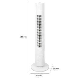 Вентилятор Clatronic TVL 3770 white (баштовий) - мініатюра 4