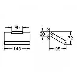 Паперотримач Grohe Selection Cube 40781000, Хром - мініатюра 2