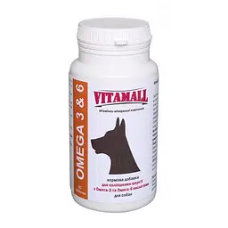 Кормова добавка VitamAll для поліпшення шерсті, для собак, 65 табл/130 г