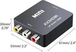 Конвертер QGECEN AV RCA в HDMI 720P/1080P для DVD, PS2, VCR, Wii - мініатюра 3