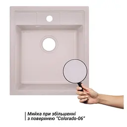 Кухонна мийка Lidz 460x515/200 COL-06 (LIDZCOL06460515200) - мініатюра 3