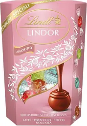 Шоколадные конфеты Lindt Lindor Assortito Latte Pistacchio Cocco Nocciola 200г