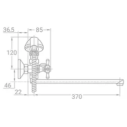 Змішувач для ванни TAU VD-2C261C (9870220) - мініатюра 4