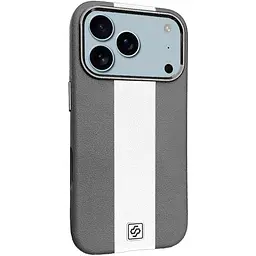 Шкіряний чохол Rally with MagSafe для Apple iPhone 17 Pro Max (6.9) Grey / White