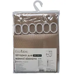 Шторка для ванної кімнати Eco Fabric Піка 180*180 см мокко (EF-1801-MO) - мініатюра 2