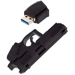 USB флеш накопичувач ColorWay Pistol 64 GB 3.0 Black (CW-USBPL64) - мініатюра 3