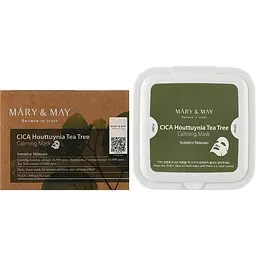 Набір заспокійливих масок для обличчя Mary & May CICA Houttuynia Tea Tree Calming Mask, з чайним деревом, 30 шт. - мініатюра 2