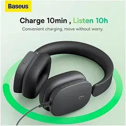 Навушники Baseus Bowie Noise-Cancelling Wireless Headphones H1 сірі (NGTW230013) - мініатюра 3