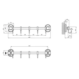 Гачок для ванної кімнати Kroner KRM Elbe - ACC2914-5 CV022877, Хром - мініатюра 2