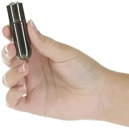 Вібропуля PowerBullet First-Class Bullet 2.5″ з Key Chain Pouch Gun Metal 9 режимів вібрації - мініатюра 3