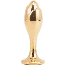 Металева анальна пробка Лисячий хвіст Lockink Sevanda White Fox-Tail Anal Rose-shape Plug - мініатюра 6