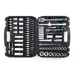 Набір насадок та інструментів Premium Pro CrV 1/4" 1/2" 72Т з тріскачкою 108 шт. 30412 - мініатюра 2