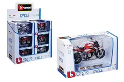 Іграшковий мотоцикл металевий 1:18 Cycle Bburago18-51030 в асортименті