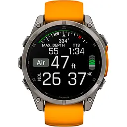 Смарт-годинник Garmin Fenix 8 AMOLED Sapphire 47mm Titanium with Spark Orange/Graphite Silicone Band (010-02904-10) [115077] - мініатюра 9