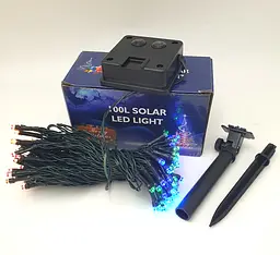 Садовий світильник гірлянда акумуляторна на сонячній батареї 80 LED 11 метрів UKC - мініатюра 3
