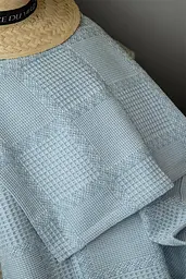 Постільна білизна з покривалом-піке Summerpunch Blue/простирадло на резинці Issimo Home pbe0051413 - мініатюра 2