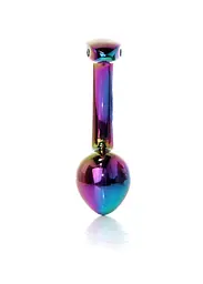 Анальна пробка - Jewellery Multicolour Curved Plug M - мініатюра 2