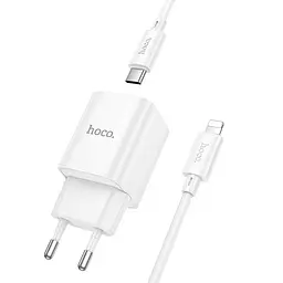 МЗП Hoco C149A Charm PD30W+QC3.0 (1USB-A/1C) + кабель Type-C to Lightning White - мініатюра 3