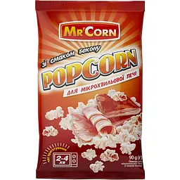 Попкорн Mr'Corn зі смаком бекону для мікрохвильової печі 90 г