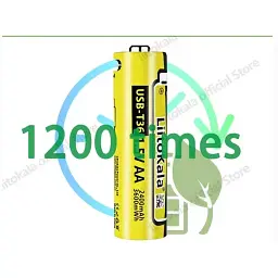 Набір акумуляторів з 4 шт LiitoKala USB-T36 + USB Type-C кабель зарядки - мініатюра 3