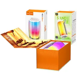 Bluetooth Колонка Hoco HC18 Jumper colorful luminous White - мініатюра 3