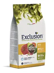 Сухий корм для собак малих порід Exclusion Mediterraneo Adult Small Breed з яловичиною, 2 кг