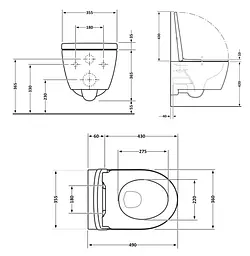 Унітаз підвісний Qtap Taurus Ultra Quiet, з сидінням Slim Duroplast/ Soft-close/ Quick Release QT2433084EUQMB - мініатюра 9