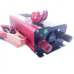 Автомобільний інвертор Solar Power Inverter 011 модифікована синусоїда Red 2 розетки 4 USB екран прикурювач з 12V на 220V 1500W (11034) - мініатюра 4